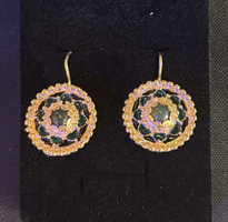 Sofic S Emajl Gold Plated Earrings